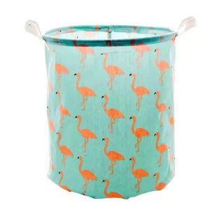 Foldable Cotton lLinen Dirty Clothes Laundry Basket Childrens Toy Storage Bucket