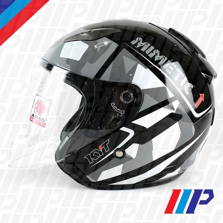 KYT Helmet HELLCAT MIMETIC Single Visor Lazada