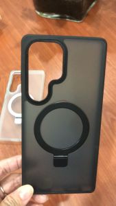 Sam S26 S25 S24 S23 ultra matte feel magnetic charging hard phone case with Kick stand