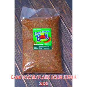 CABE BUBUK KASAR FLAKE KERING AROMA DAUN JERUK PEDAS 1KG CHILLI FLAKES BUBUK CABE PEDAS DAUN JERUK