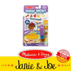 Melissa & Doug Scented Water Wow! Treats - Age 3+ years Mess Free Coloring Book Reusable Water-Reveal Activity Pad