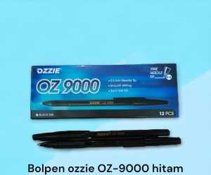 (1 KOTAK ISI 12pcs) BALLPOINT Pulpen Standard Ozzie Oz 9000 BOLPEN Tinta Hitam Semi Gel Ink Premium