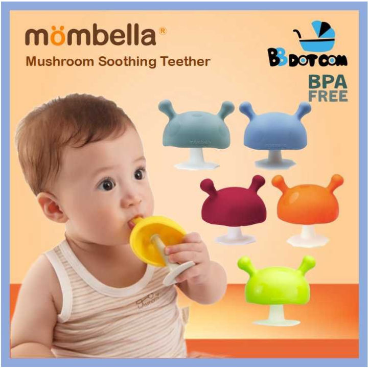 Mombella Teether Bayi Best Selling Baby Teether Toy Mushroom