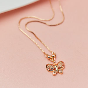 Y825 Kalung Wanita Anti Karat Fashion Kalung Kupu-Kupu Kalung Titanium Wanita Liontin Butterfly