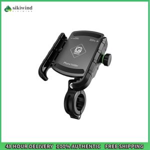 Universal Motorcycle and Mountain Bike Phone Holder with Anti-Vibration System Suitable for Various Smartphone Sizes