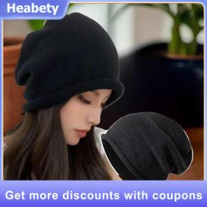 【Heabety】 Winter Plush Beanies Cute Knit Hat For Women Girls Cute Ear Muffs Windproof Knitted Cap For Cold Weather