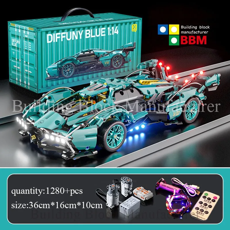 Compatible with Lepin motor building blocks modified electric remote control power set lighting set Lamborghini 114 Lazada