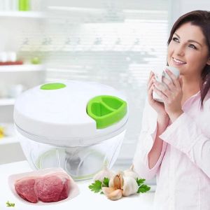 DS Manual Vegetable Fruit Cutter Processor Chopper Garlic Cutter Food Fruit Twist SPIN CUTTER
