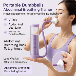 Portable Breathing Dumbbells Abdominal Breathing Trainer Vest Line Waist Lung Capacity Training