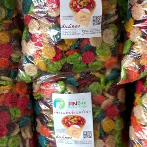 [ปันทอง] ข้าวแต๋นนางเล็ดน้ำแตงโมสีรุ้ง คละสี แบบดิบ ขนาดจิ๋วพอดีคำ ทอดง่าย จะราดน้ำตาลหรือคลุกผงปรุงรสก็หอมอร่อย