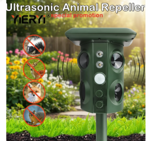[SG Stock] 360° Solar Ultrasonic Animal Repeller Outdoor Bird Repellent Motion Sensor Pest Control