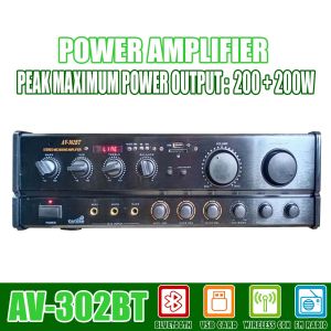 MEGASONIC AV-302 BT Stereo Karaoke Power Amplifier output 200w