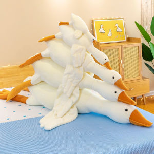 Fantic Tie-Dyed Colorful White Goose Leg-Clamping Plush Toy Goose Doll Washable And Detachable For Sleeping