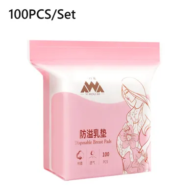【Local delivery】 100Pcs Disposable Nursing Breast Pads Fabric Soft Breastfeeding Breathable Super Absorbency Cotton Anti-overflow Disposable-Breast-Pad