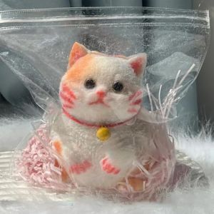 OKKFINE Big Squishy Relief Squeeze Cat Toys Silicone Cute Cat Squishy Fidget Relief Stress Toy Anxiety Relaxation Cat Soft Squeeze Toys for Adults Kids