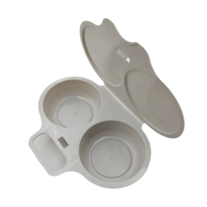 DIVATEN Non-Stick Microwave Egg Cooker Food Grades Plastic Double Cup Egg Fryer Portable with Lid Steamed Egg Box Kitchen Gadgets