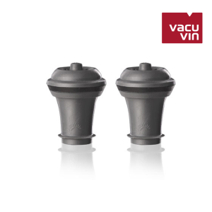 Vacu Vin Wine Saver Vacuum Stoppers - Set of 2 Airtight Seal for Opened Bottles to Preserve Freshness Up to 10 Days