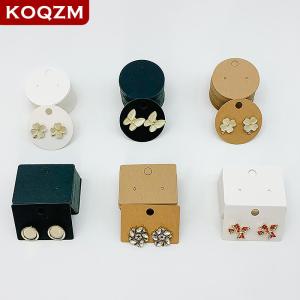 [COD] KOQZM KITCHEN 50pcs Round Cardboard Earring Display Cards Blank Kraft Paper Jewelry Hanging Tags For Earring Ear Studs Selling Packaging