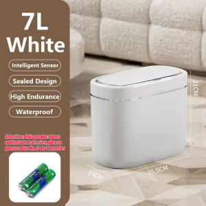 【SG Seller】7/9L Smart Trash Can Automatic Sensor Trash Can Bathroom Kitchen Smart Garbage Bin Toilet Bedroom Dustbin