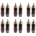 (LBI1) Monster 24Pcs Rca Male Adapter Solder Connector For Audio Video Cctv Ip Camera Security Coaxial Cable Solderness. 