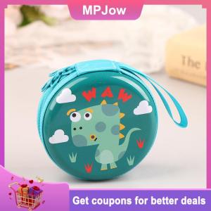 【MPJow】 Lovely Dinosaur Round Coin Purses Cute Print Wallet Zipper Change Purse For Boys Girls Earphones Storage Pouch