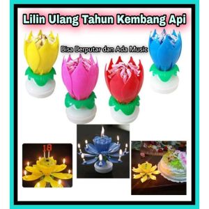 HT - lilin ultah unik / lilin lotus / bday candle