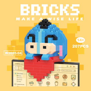 Mainan Balok Susun Mini Bricks Karakter Kartun Sanrio DIY 3D Building Block Model N34