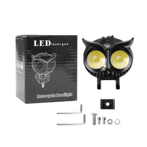 Dual Color Led Motorcycle Owl Auxiliary Lamp Auxiliary Spot Lights Driving Light For Motorcycle Bike Car