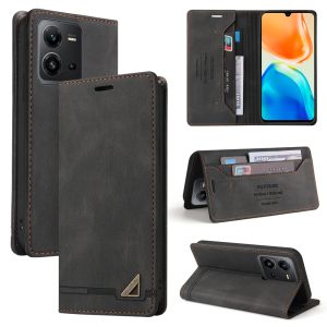 For Vivo V25 V25E Phone Case Business Leather Wallet Card Slots Fashion Flip Cover Casing