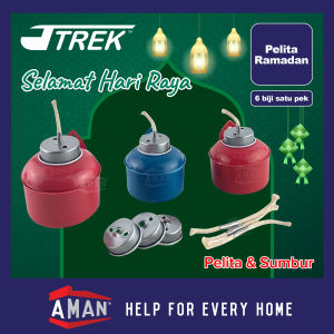 TREK 6pcs Pelita Raya Plastic Lampu Puasa Pelita Raya Plastik Pelita Hari Raya Festival Lamp Pelita Lampu Raya Ramadan