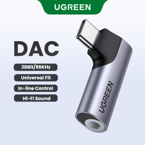 UGREEN USB Type C to 3.5mm Audio Adapter DAC Chip for iPhone 15 Pro Max iPhone 15 Plus SAMSUNG S20/S21/S22 Ultra SAMSUNG S10 Oneplue 8 Huawei P40/P50 Surface Pro 7 Macbook Air 2020