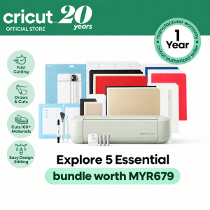 (PRE-ORDER) Cricut Explore 5 Essential Bundle Cutting Machine - Includes 5 Random Accessories
