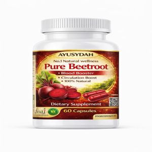 Organic Beetroot Capsules | Blood Booster Supplement | Improve Blood Circulation & Oxygen Flow | Support Heart Health Energy & Stamina | 100% Natural Dietary Supplement for Daily Circulation Support