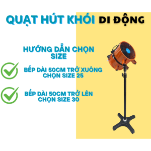 Quạt hút khói dành cho bếp nướng ngoài trời - Cánh 25CM/ 30CM