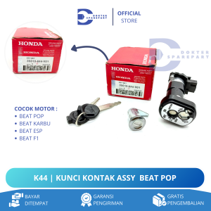 K44 KUNCI KONTAK ASSY KEY SATU SET + KUNCI JOK MOTOR BEAT POP / BEAT KARBU / BEAT ESP / BEAT F1 /