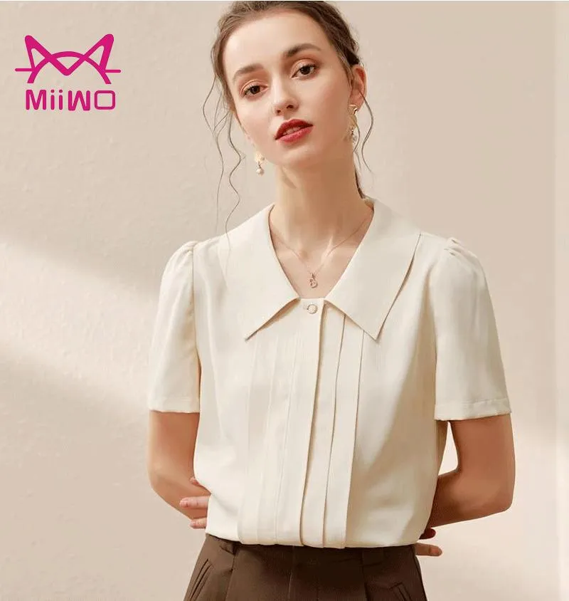 Miiwo Shirt Short Sleeved Blouse Women Summer Design Sense Loose Formal Blouses For Ladies Lazada PH