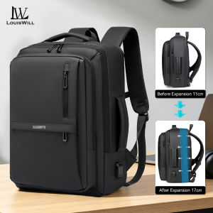 LouisWill Men Backpack Large Capacity Business Laptop Backpack Expandable Large Capacity Travel Backpack Men 15.6inch Laptop Backpack Anti-theft Multi-function Backpack