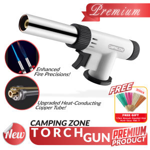 CAMPING ZONE PREMIUM Torch Gun Flame Welding Flamethrower Gas Fire Burner Outdoor Cooking Camping Equipment Pistol Gas