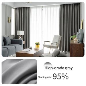 BA CURTAIN Estella Langsir 99% Blackout Plain Siap Jahit Cangkuk Rod Modern Curtain Semi Blackout Door Curtain Windows Curtain Langsir Pintu Langsir Tingkap Langsir