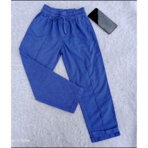 Celana baggy pants semi jeans anak perempuan motif karakter
