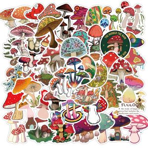 50pcs Mollystore  Cartoon Mushroom Waterproof Vinyl luggage scarpbook laptop phone notebook Sticker