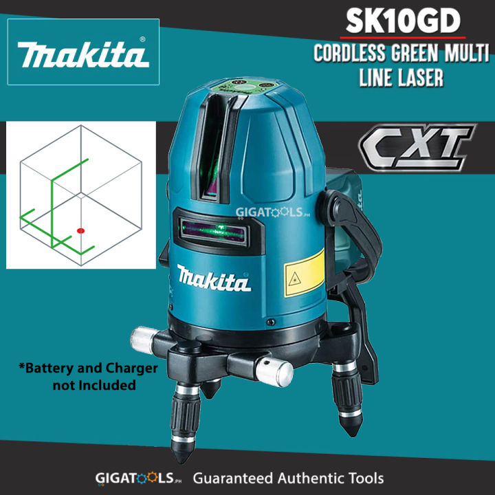 New Makita SK10GD Cordless Green Multi Line Laser 12Vmax CXT Li 