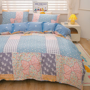 Hoa Quilt Cover duy nhất/Nữ Hoàng/Vua Duvet cover cầu vồng phim hoạt hình Duvet cover với zip Comforter Bìa