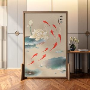 Sliding Door Partition Panel Wall Divider Room Divider Partition Screen Partition Divider Partition Porch Modern Solid Wood Zen Hallway Bedroom Covering Home 4dian