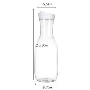 1/1.5l Round Carafe with Lid Fridge Water Jug Water Bottle Water Large Capacity Tumbler Juice Jug