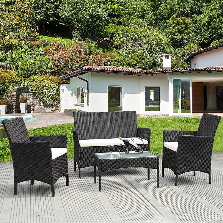 Pieces Patio Outdoor Rattan, Wicker Chair Conversation, Garden