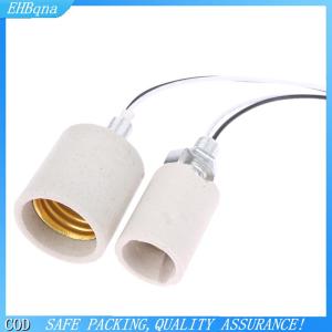 【Miễn ship không giới hạn】 E14 E27 gốm vít giữ đèn LED ánh sáng chịu nhiệt adapter sử dụng Nhà Vòng ổ cắm cho bóng đèn cơ sở với cáp