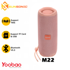 Yoobao M22 V5.3 TWS with Hanging Strap support USB/TF Card/FM Radio/AUX Function Portable Bluetooth Stereo Sound Speaker