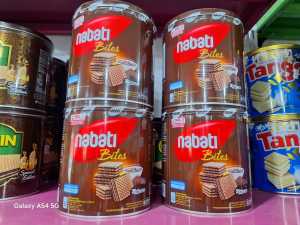 Nabati Kaleng 287 Gram 1 Dus Isi 6 Richeese Nabati Bite Wafer Coklat Keju