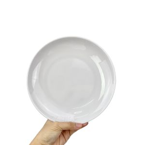 Siam Bestware | จานกลมตื้น ทรงใบบัว 9 นิ้ว เมลามีน | สีขาว สีดำ | 6ใบ  12ใบ